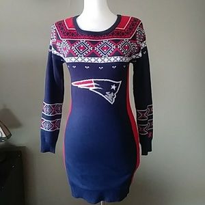 patriots sweater dress